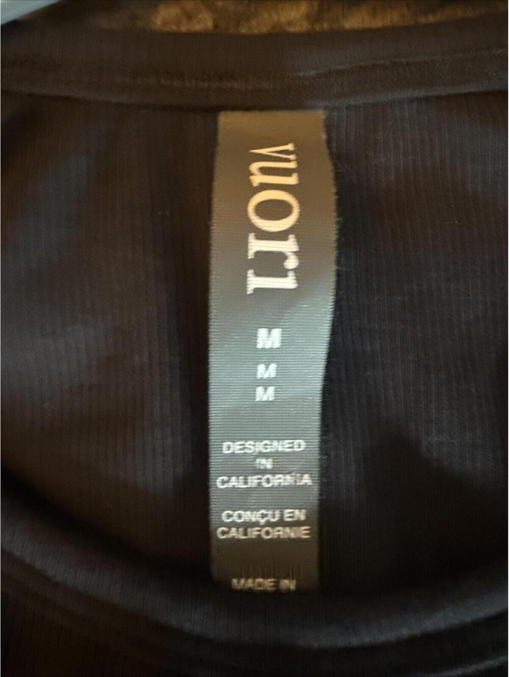 VUORI Womens Cove Twist Sawyer Cropped Long Sleeve Top Size M  Black Yoga Gym - Picture 2 of 9